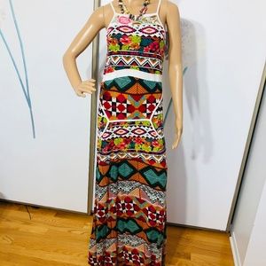 Long colorful summer dress
